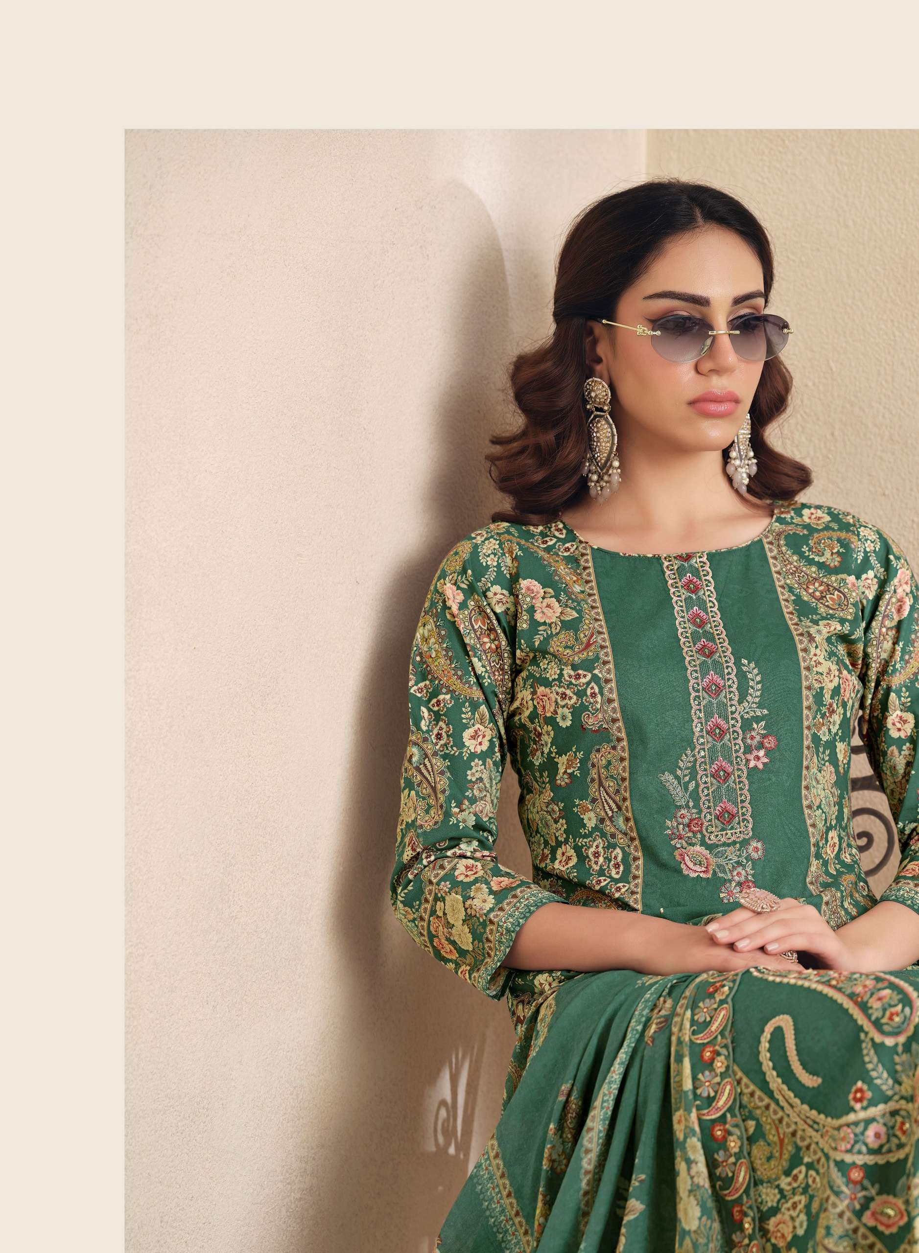 THE HERMITAGE SHOP ZAIRA VOL 2 GIZA PK LAWN EMBROIDERIES SALWAR KAMEEZ AT UNSTITCH BRAND APPAREL